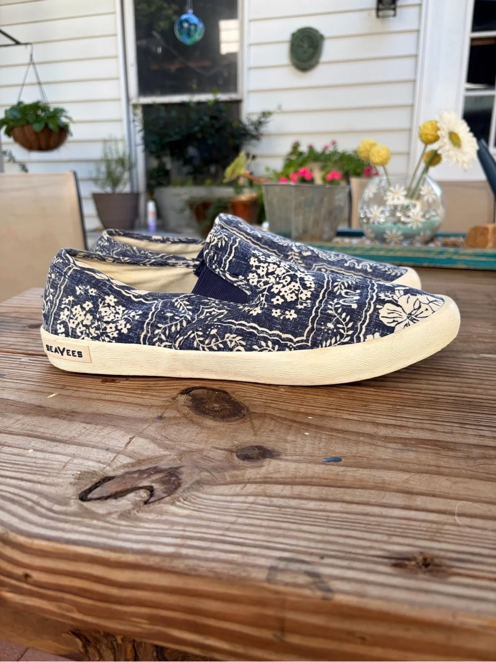 SeaVees x Reyn Spooner Baja Slip On Men’s 10.5 Navy Hawaiian Aloha Sneakers
